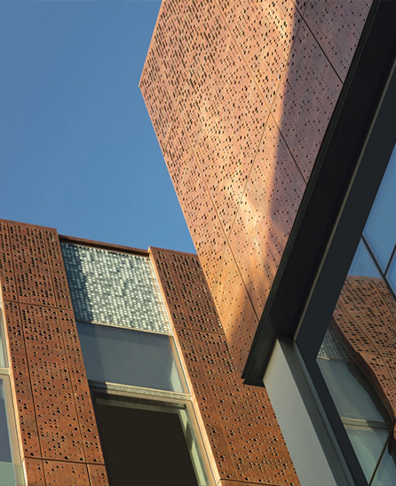 Weathering steel apartment building - Weathered Metal Apartment Building Facade Designs
